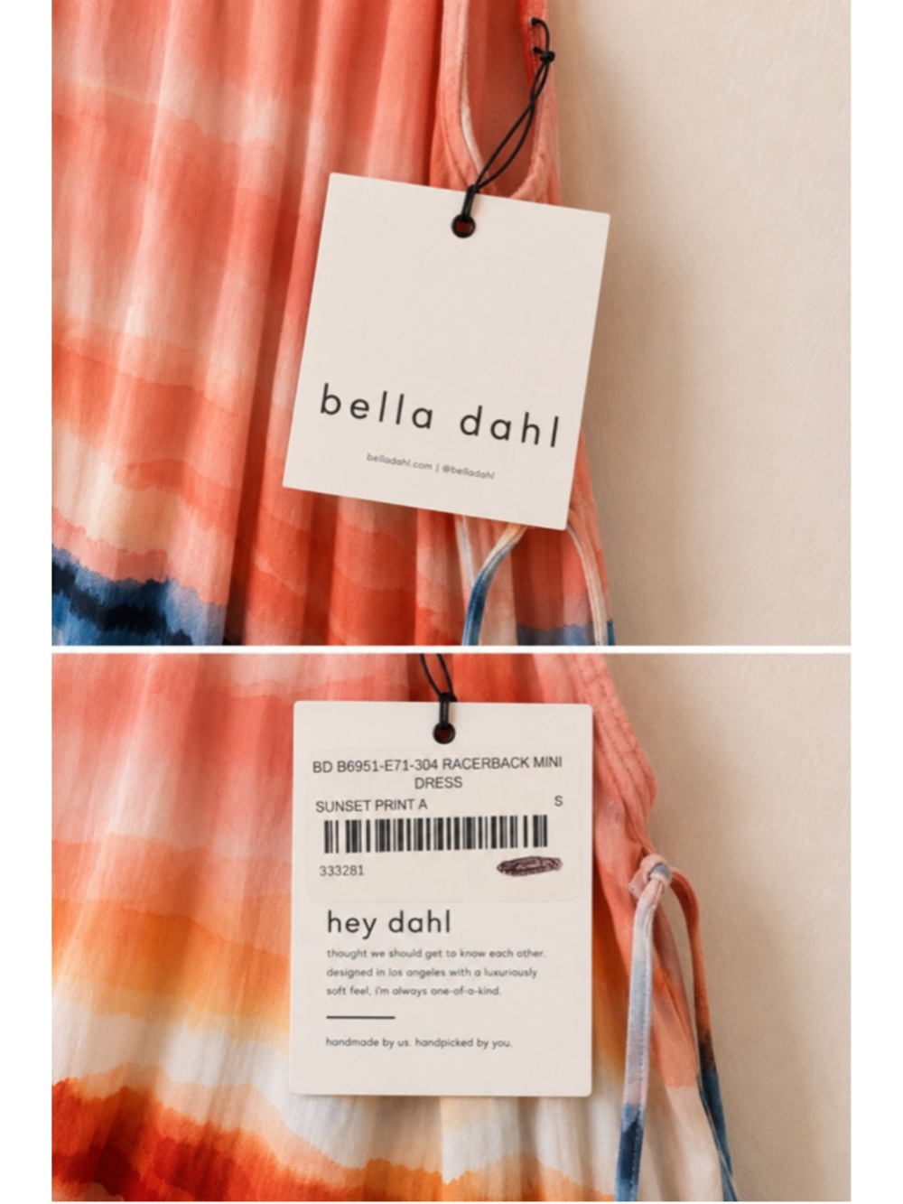Bella Dahl Tie-Dye Halter Dress NWT Size Small - Picture 4 of 6